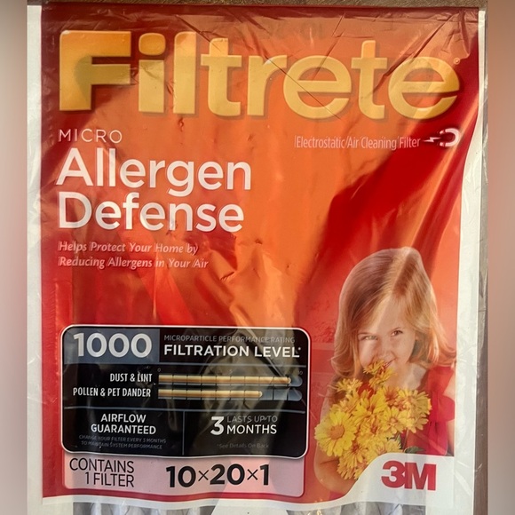 2 new in package micro allergen filtrete air filters 10”x20”x1” - Picture 3 of 5